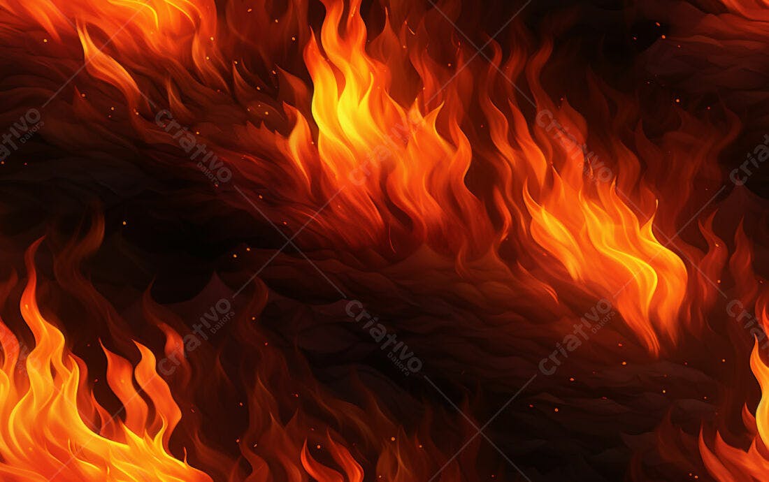 Textura Fogo Infernal para Fundo de Jogo