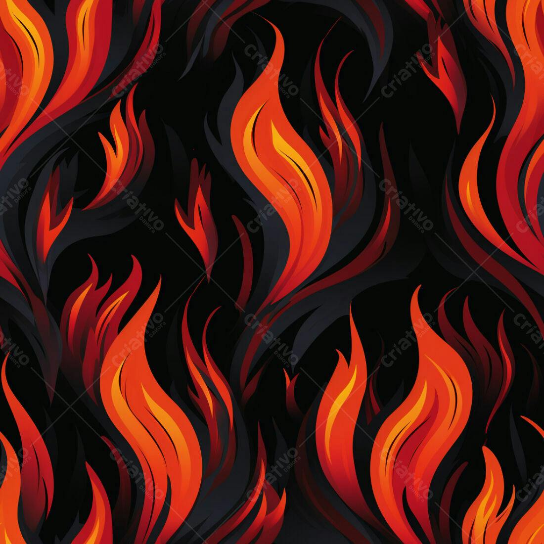 Textura Chamas Vermelhas e Pretas para Fundo