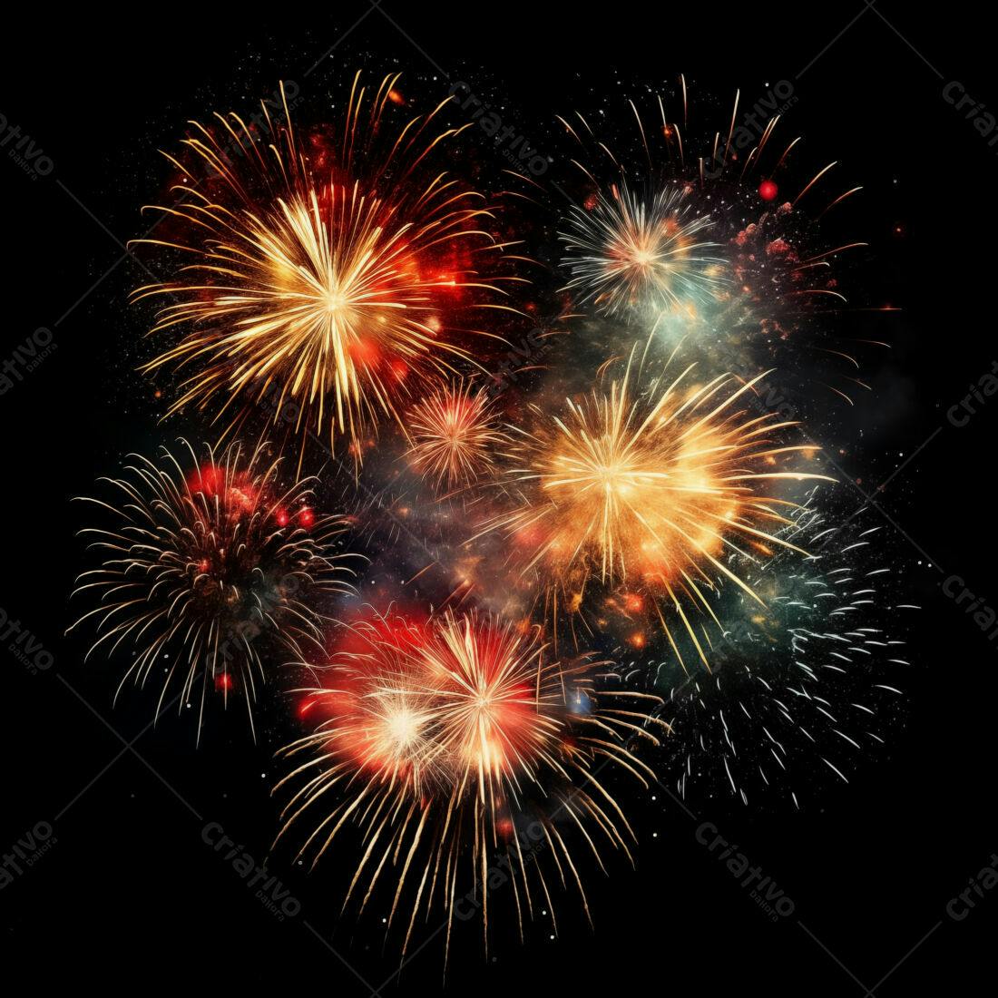 Textura Fogo de Artifício para Fundo Festivo