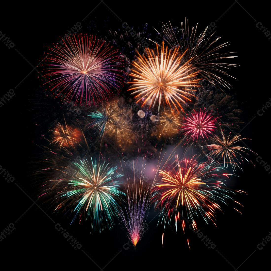 Textura Fogo de Artifício para Fundo Festivo