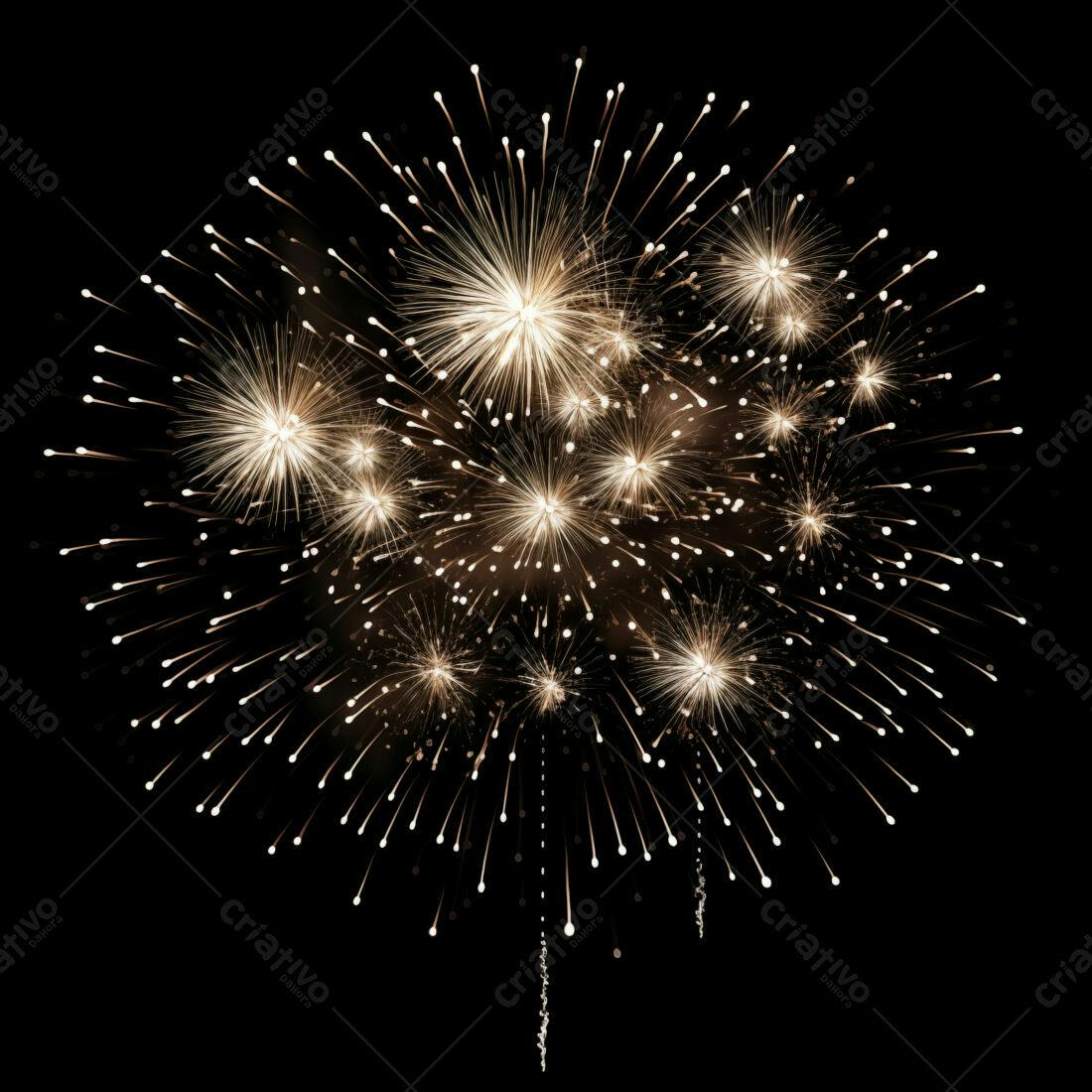 Textura Fogo de Artifício Dourado para Fundo