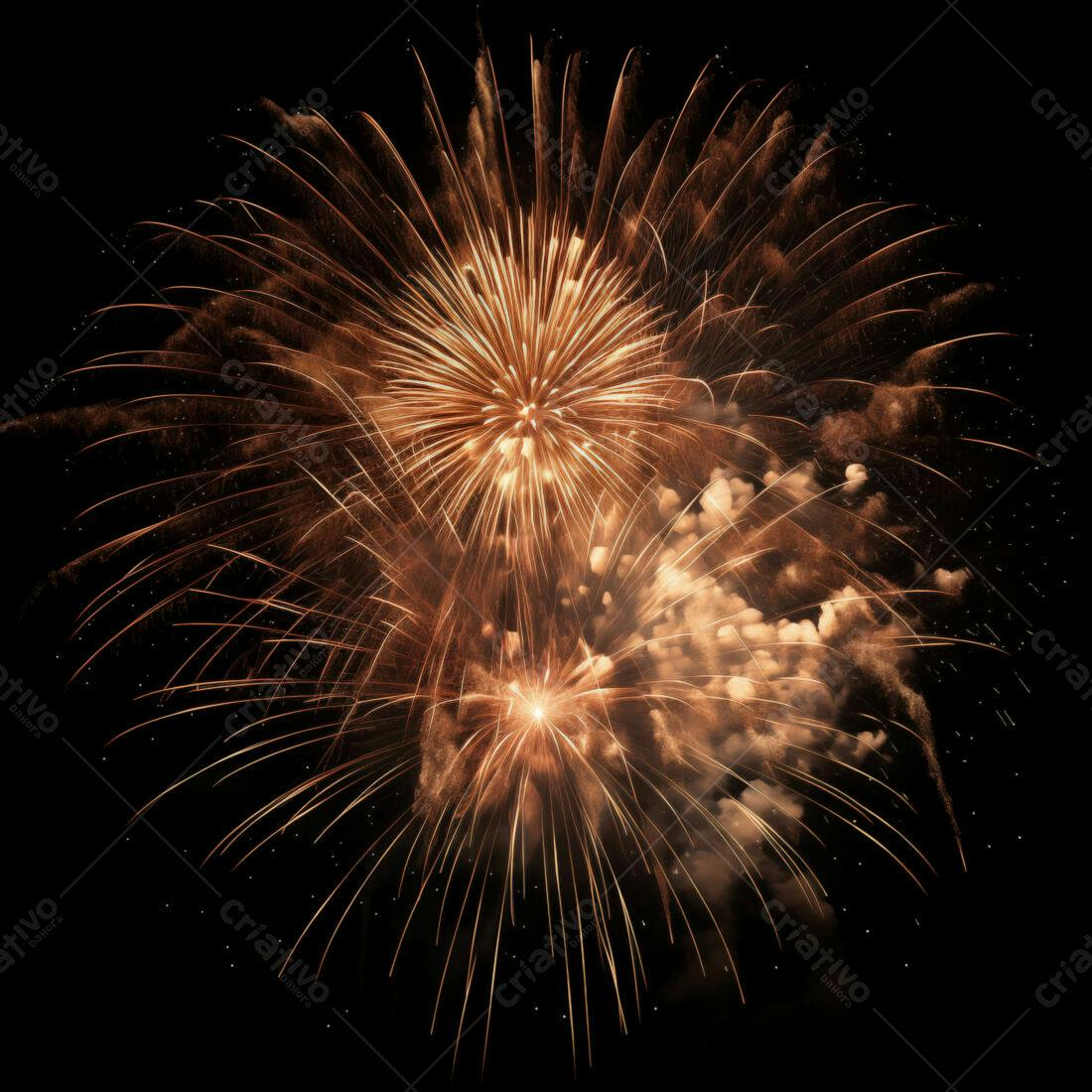 Textura Fogo de Artifício Dourado para Fundo