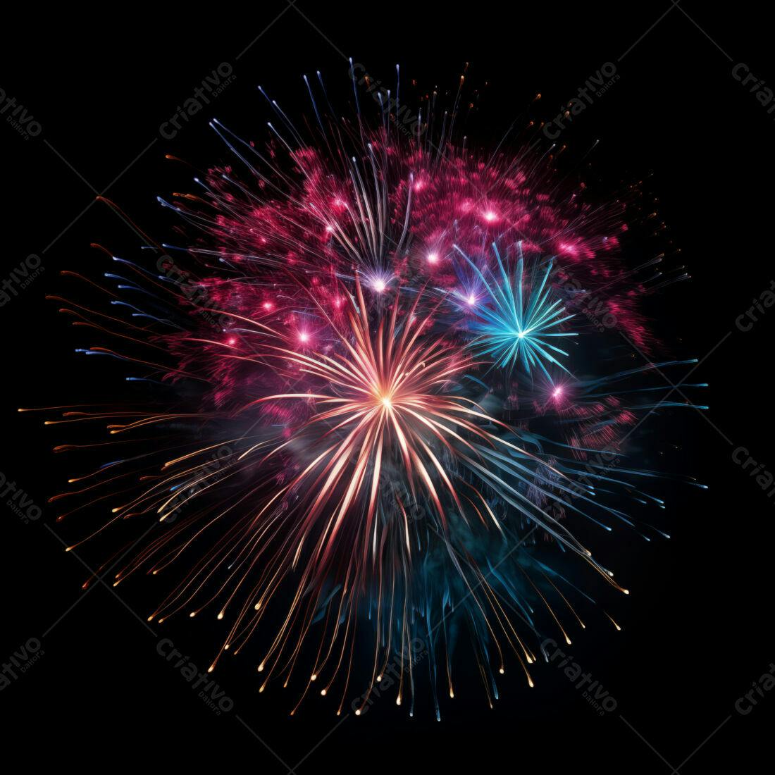 Textura Fogos de Artifício Coloridos para Fundo