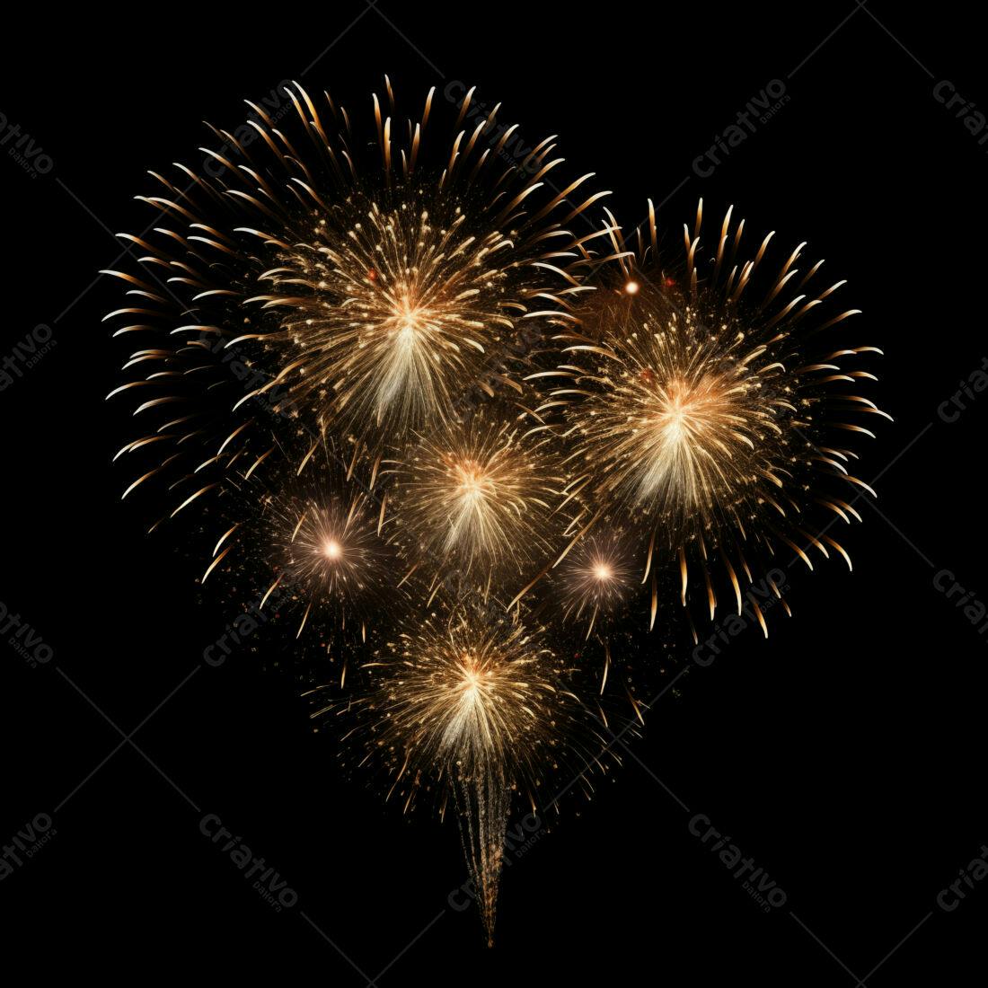 Textura Fogo de Artifício Dourado para Fundo