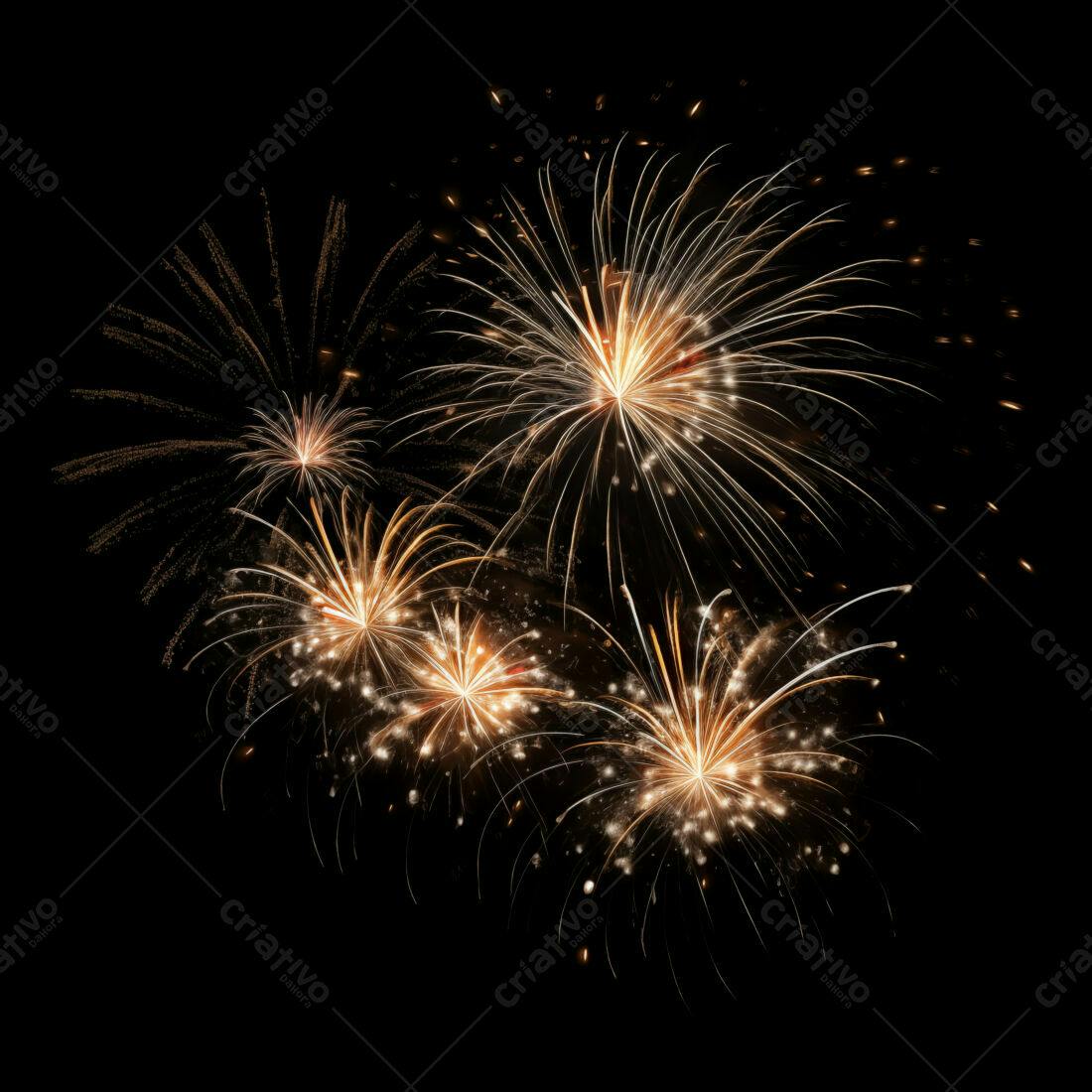 Textura Fogo de Artifício Dourado para Fundo