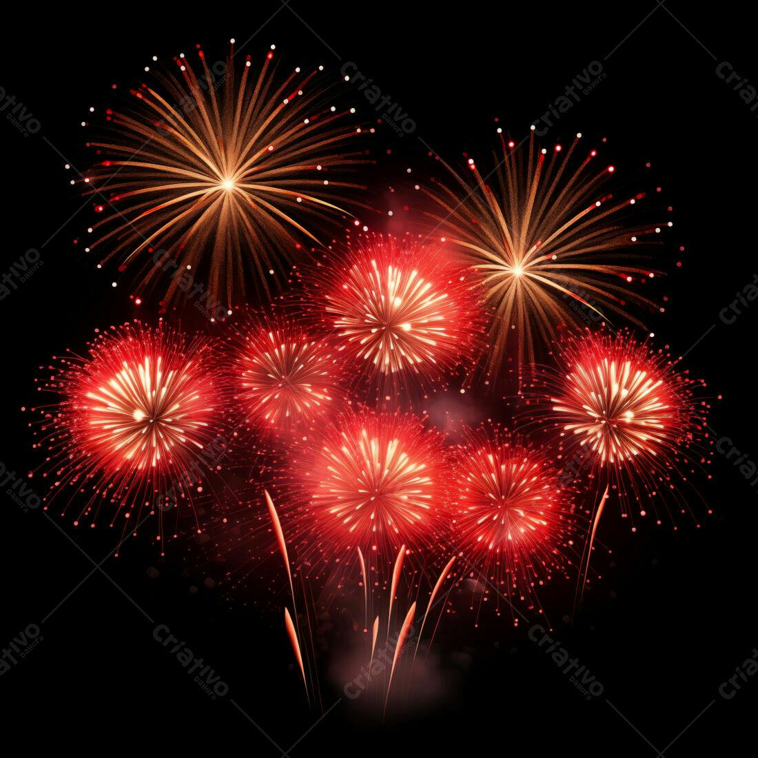 Textura Fogos de Artifício Vermelhos para Fundo