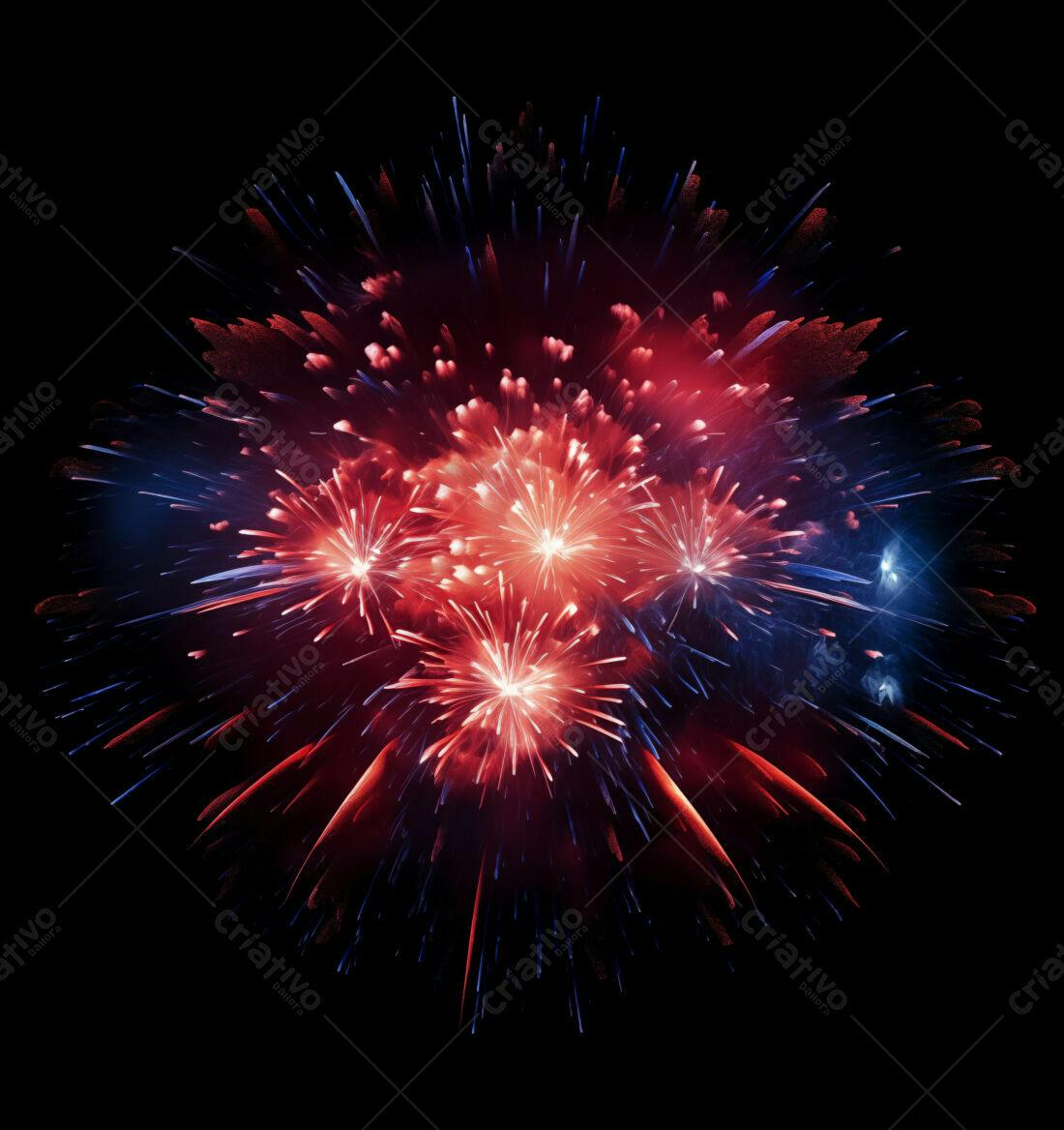 Textura Fogo de Artifício Vermelho e Azul para Fundo