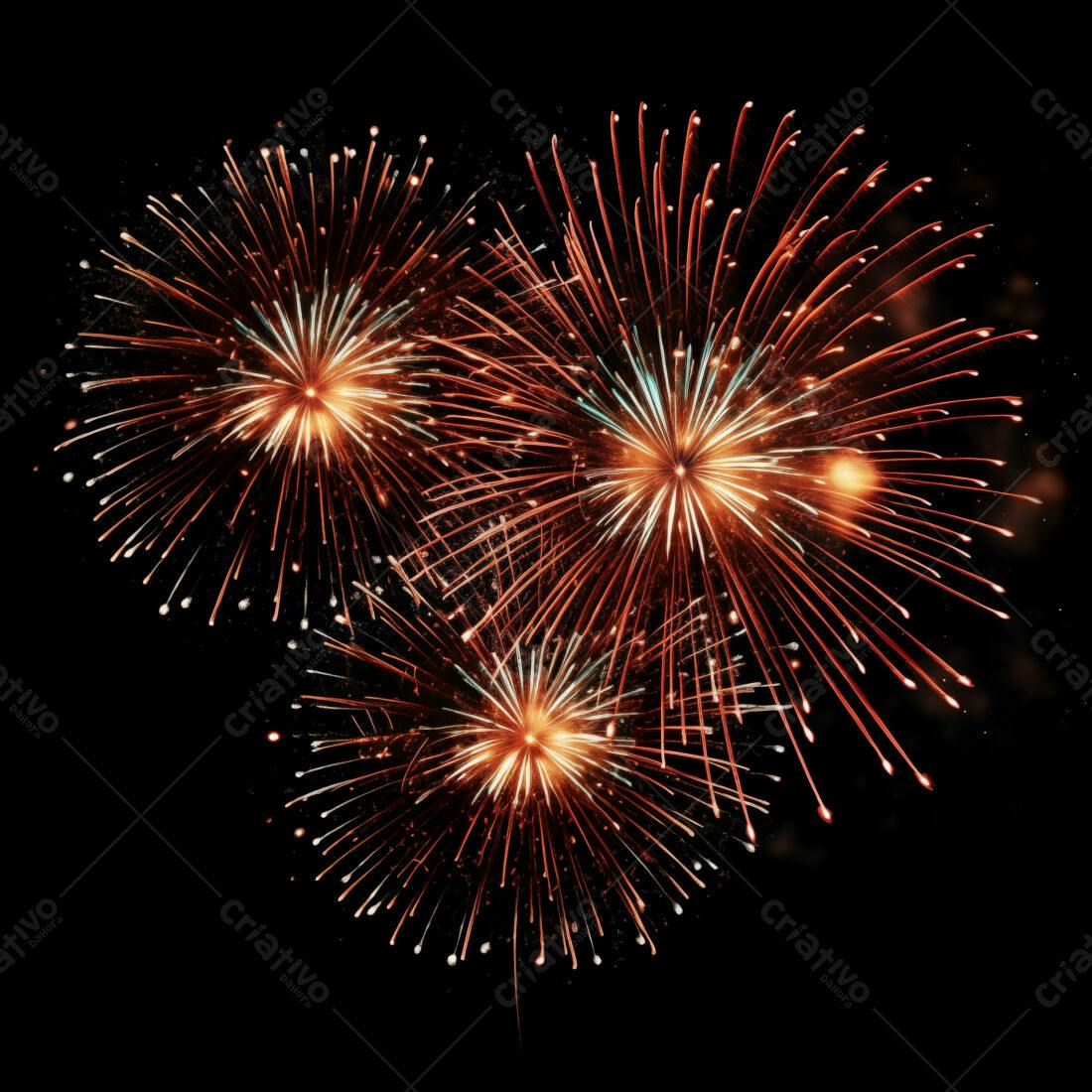 Textura Fogos de Artifício Vermelhos e Dourados para Fundo