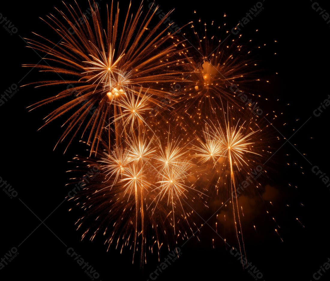 Textura Fogo de Artifício Dourado para Fundo