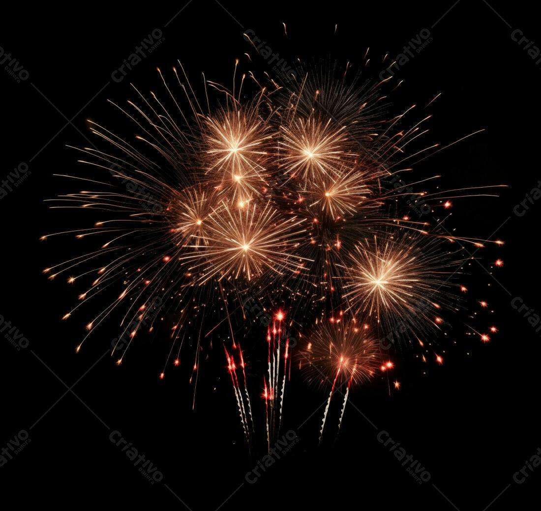 Textura Fogos de Artifício Dourados para Fundo