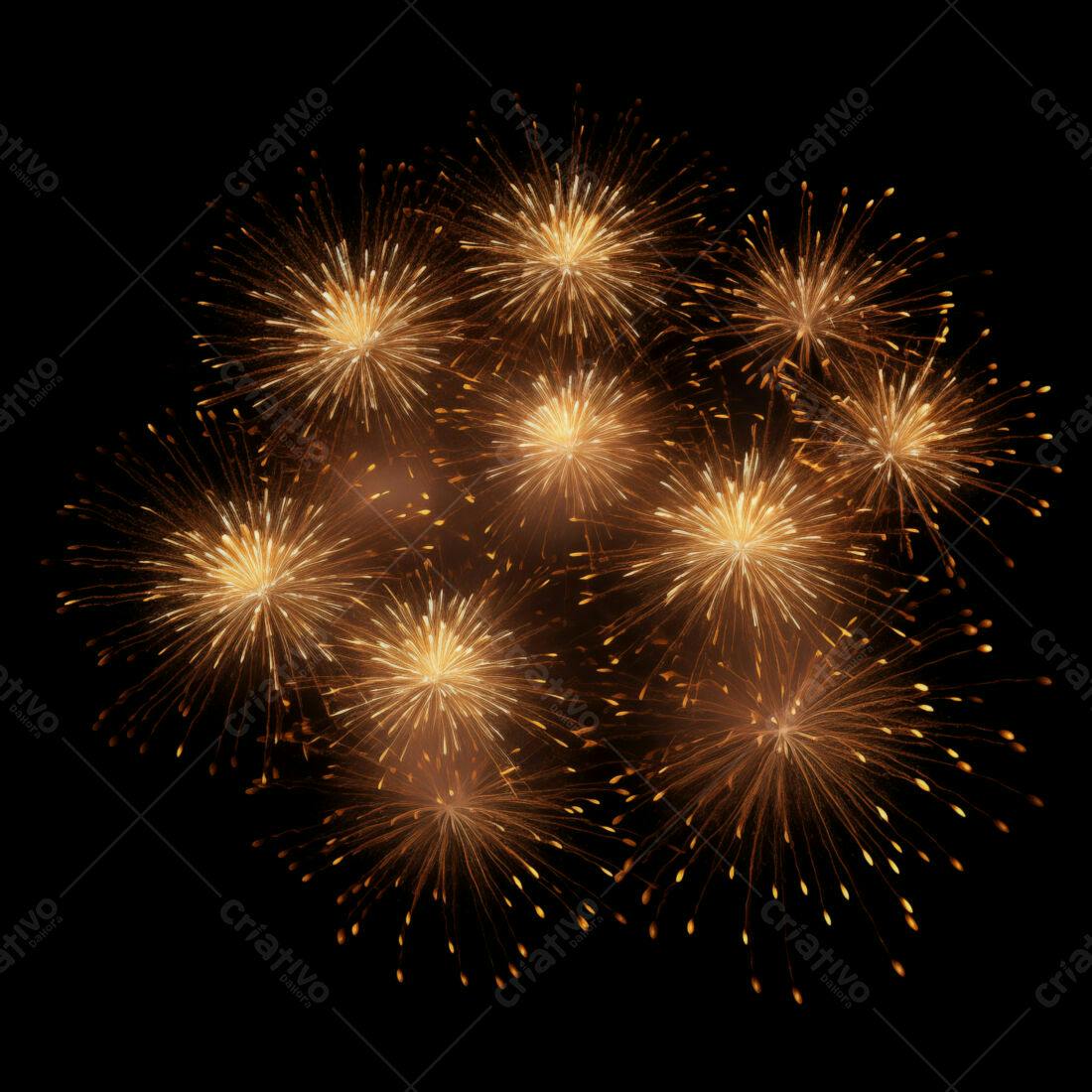 Textura Fogo de Artifício Dourado para Fundo