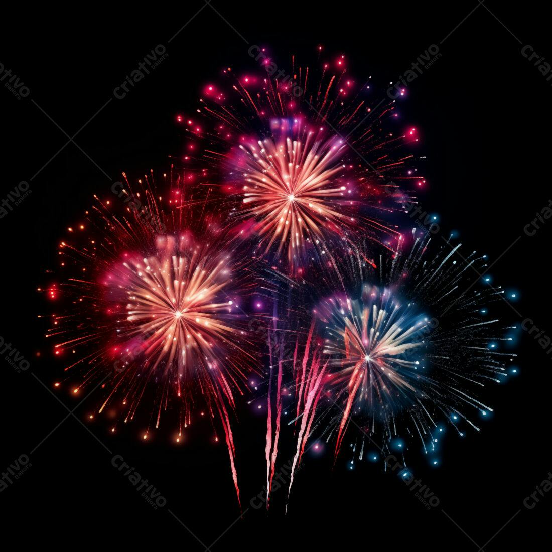 Textura Fogo de Artifício Festiva para Fundo