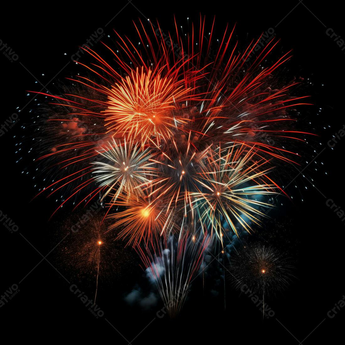 Textura Fogo de Artifício para Fundo Festivo