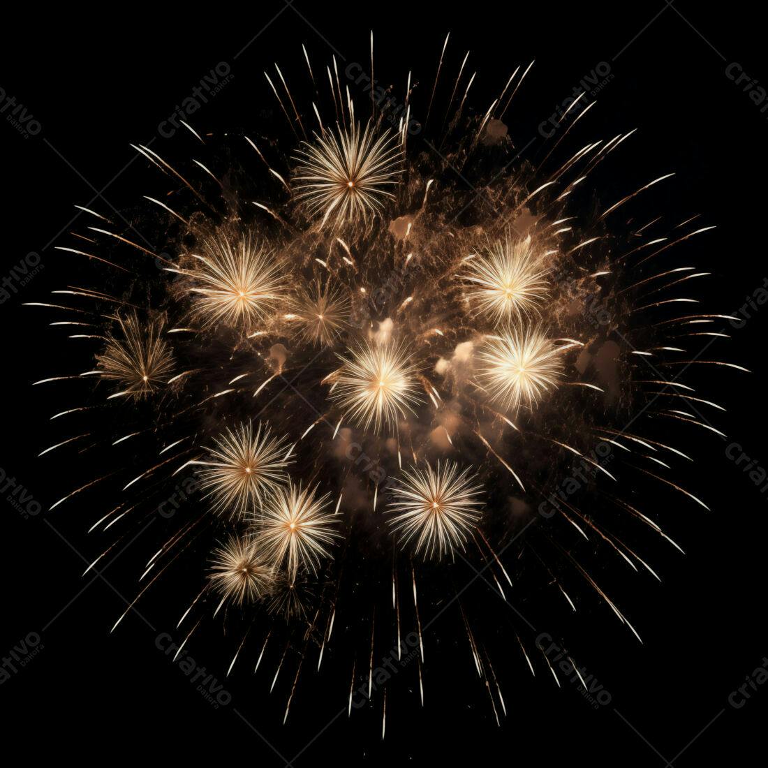 Textura Fogo de Artifício Dourado para Fundo