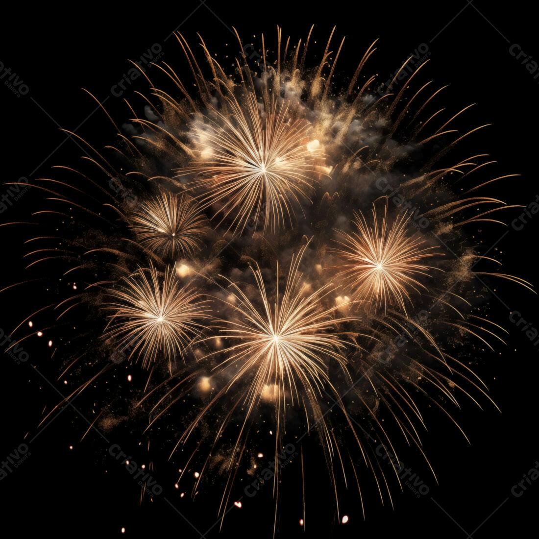 Textura Fogo de Artifício Dourado para Fundo