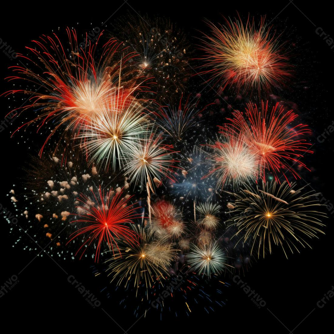 Textura Fogos de Artifício para Fundo Festivo