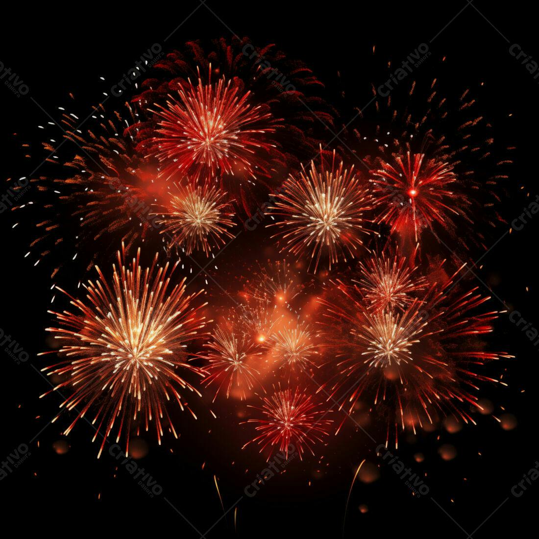 Textura Fogo de Artifício Vermelho para Fundo
