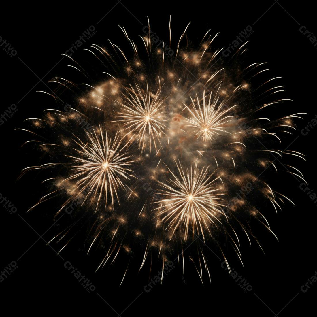 Textura Fogo de Artifício Dourado para Fundo
