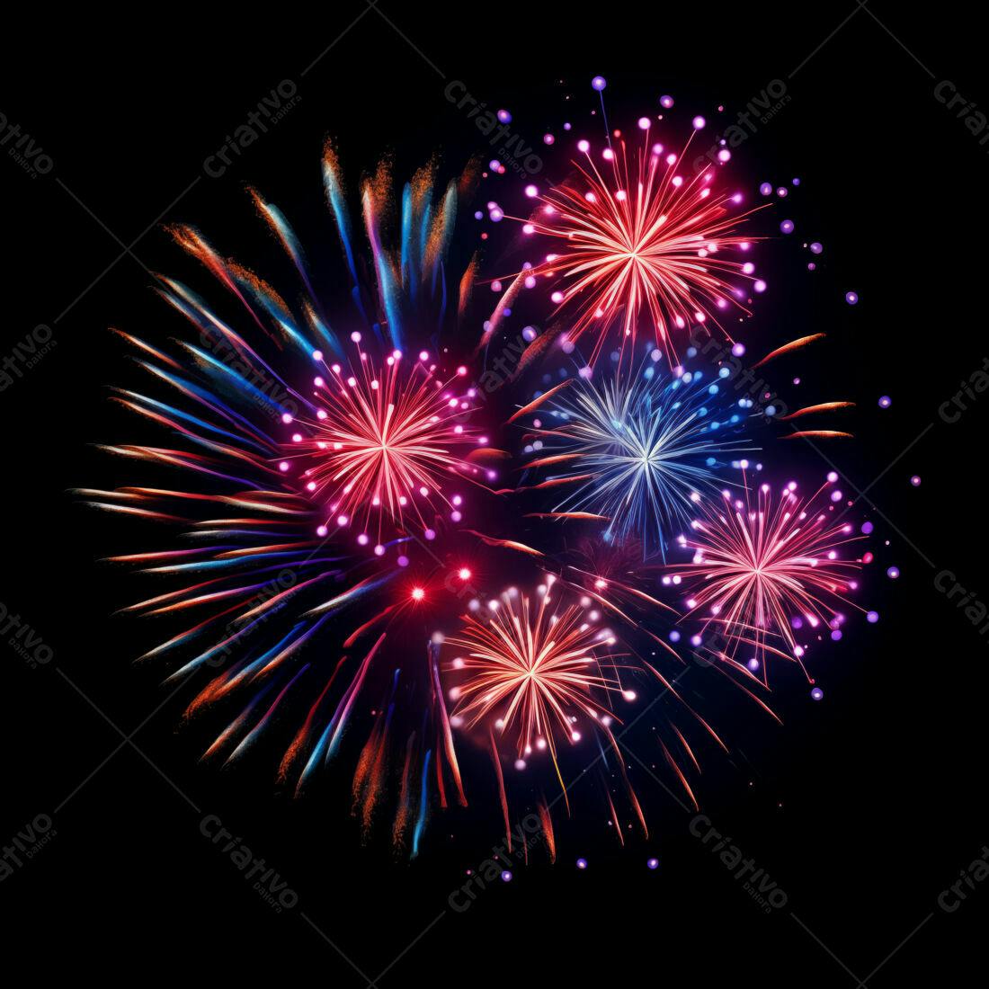 Textura Fogos de Artifício para Fundo Festivo