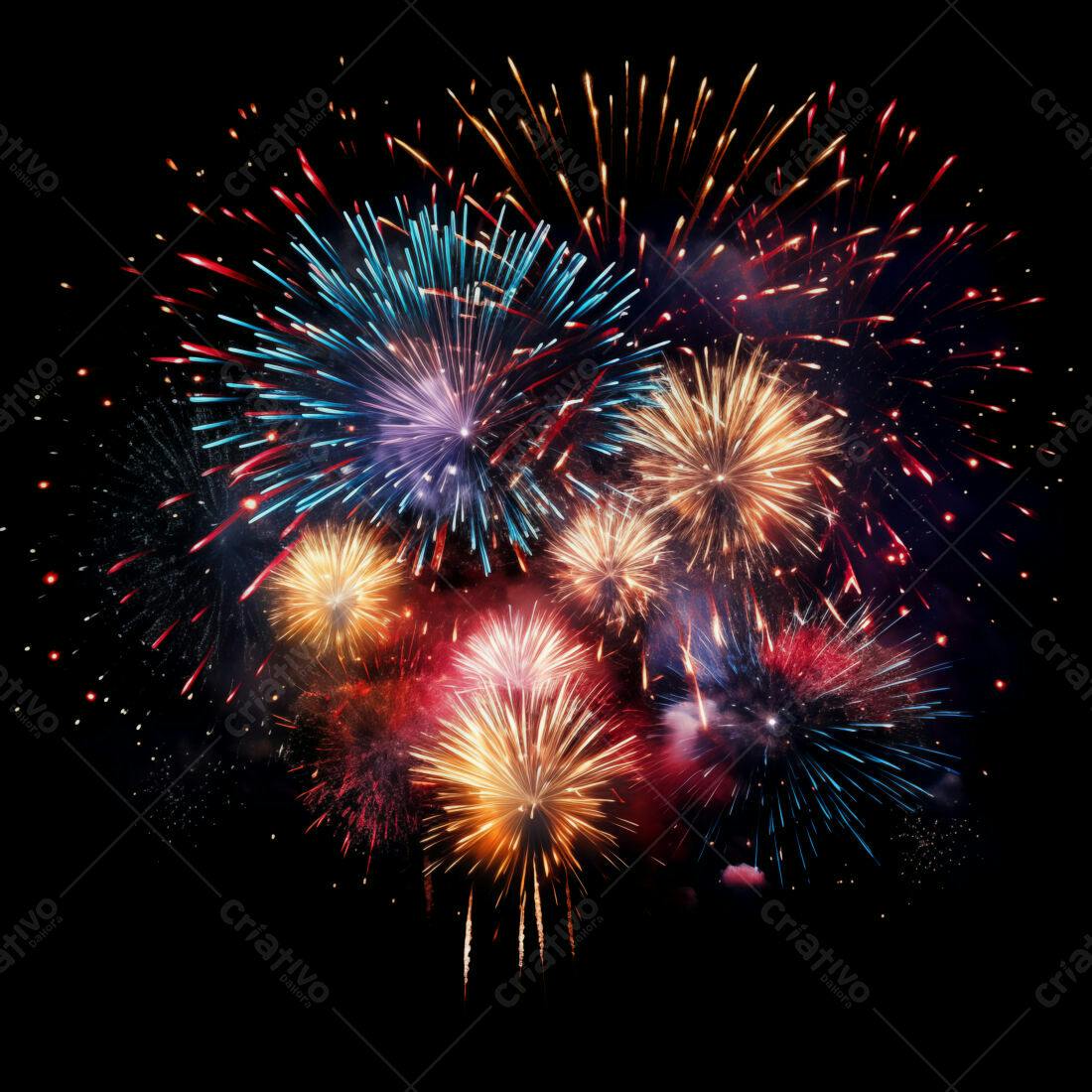 Textura Fogo de Artifício para Fundo Festivo