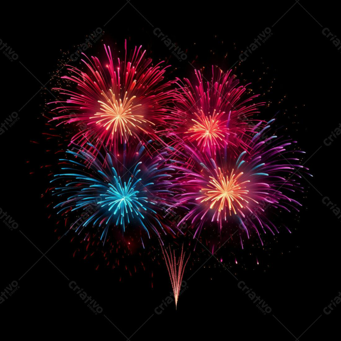 Textura Fogo de Artifício Colorido para Fundo