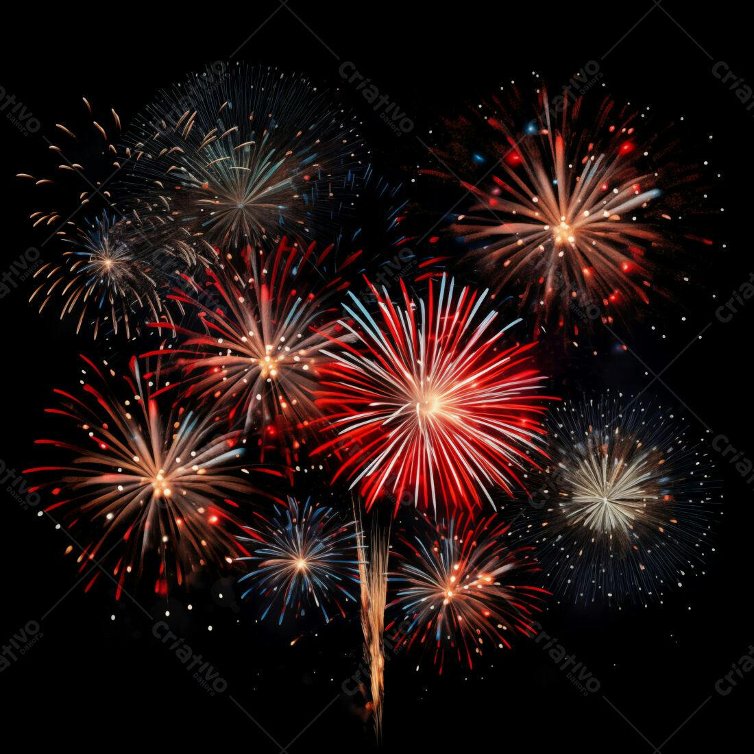 Textura Fogos de Artifício para Fundo Festivo