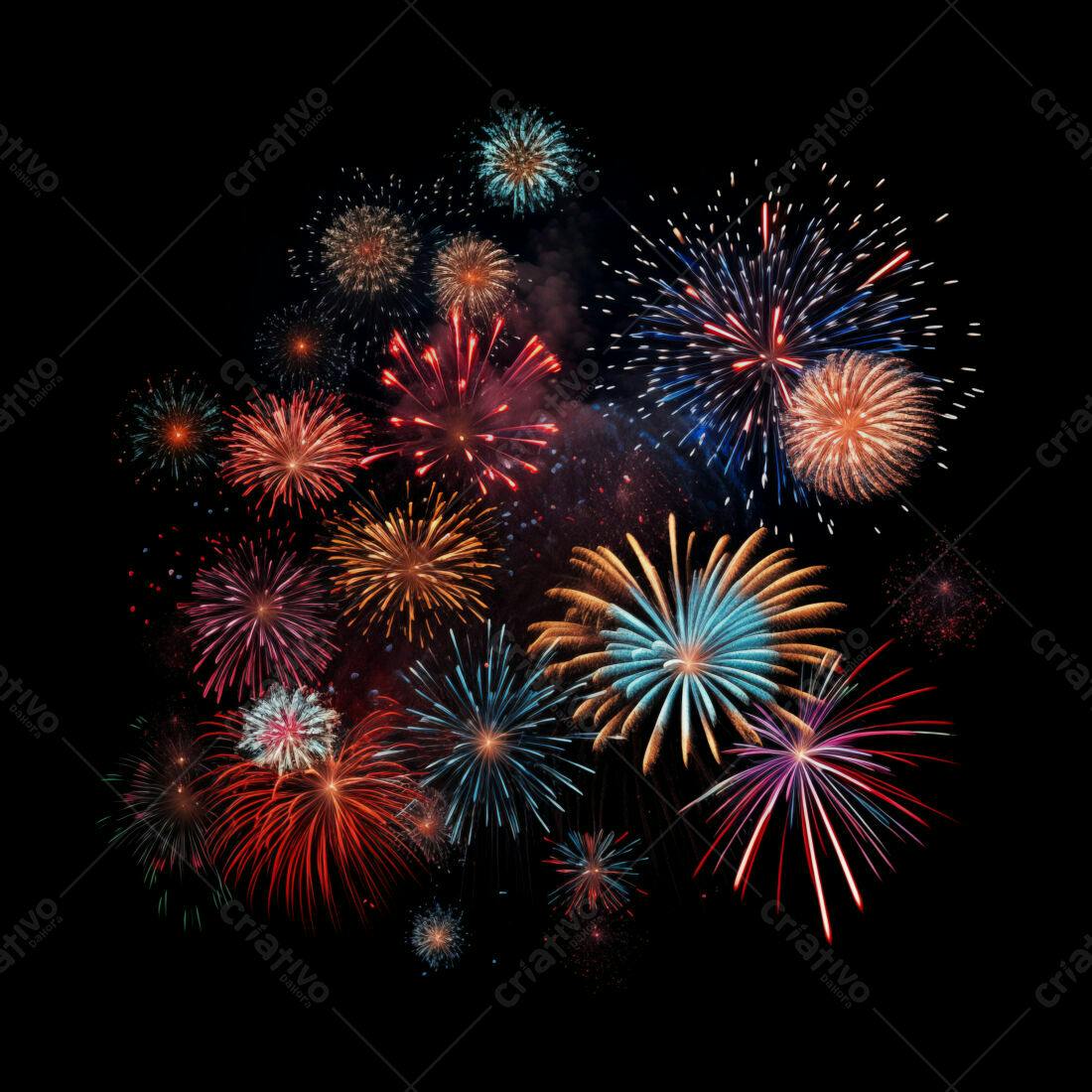 Textura Fogo de Artifício Festivo para Fundo