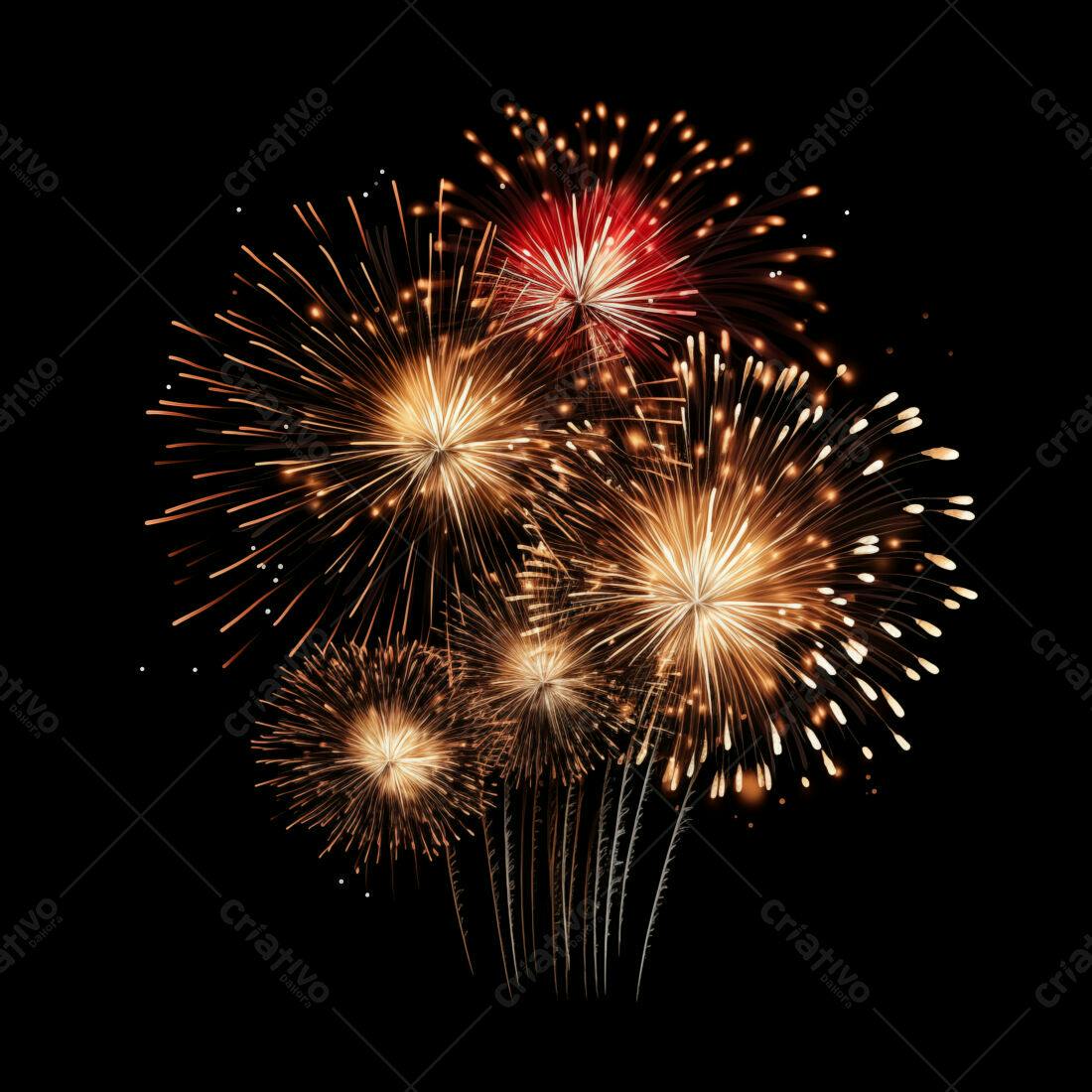 Textura Fogo de Artifício Dourado para Fundo