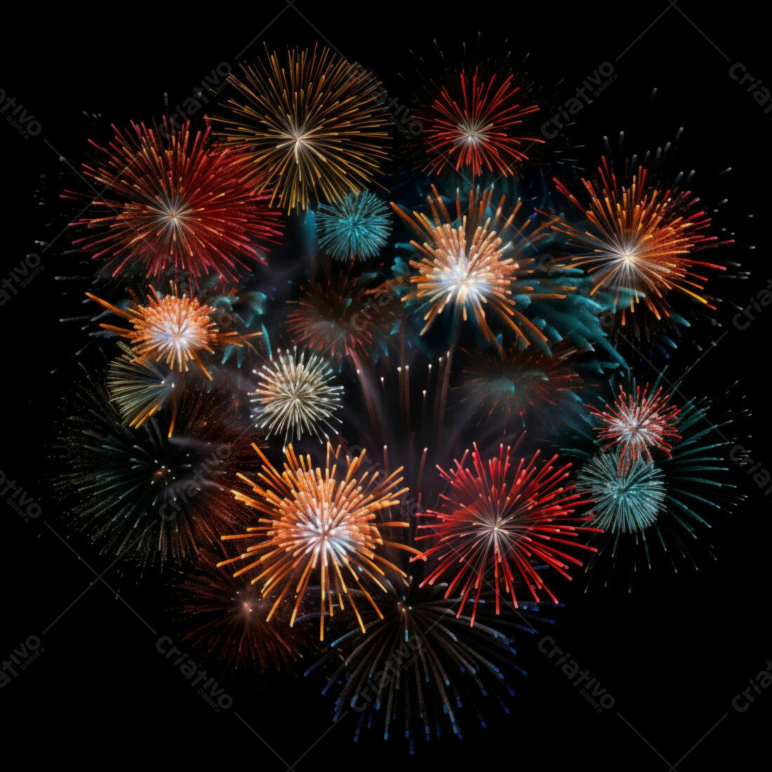 Textura Fogo de Artifício para Fundo Festivo