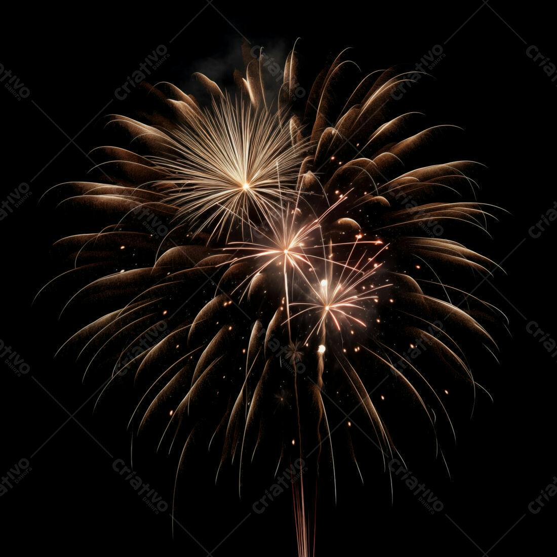 Textura Fogo de Artifício Dourado para Fundo