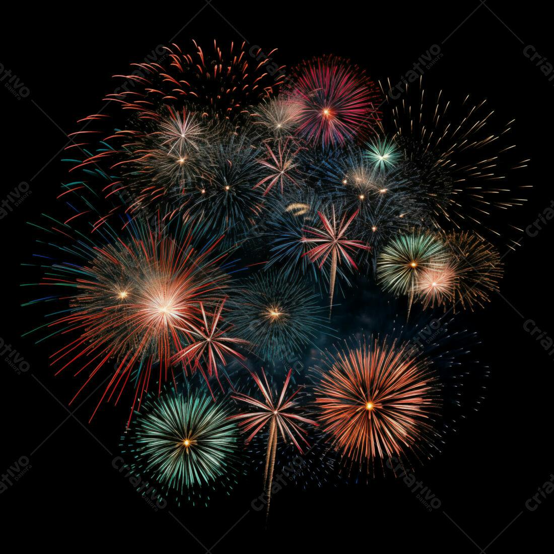 Textura Fogos de Artifício Coloridos para Fundo