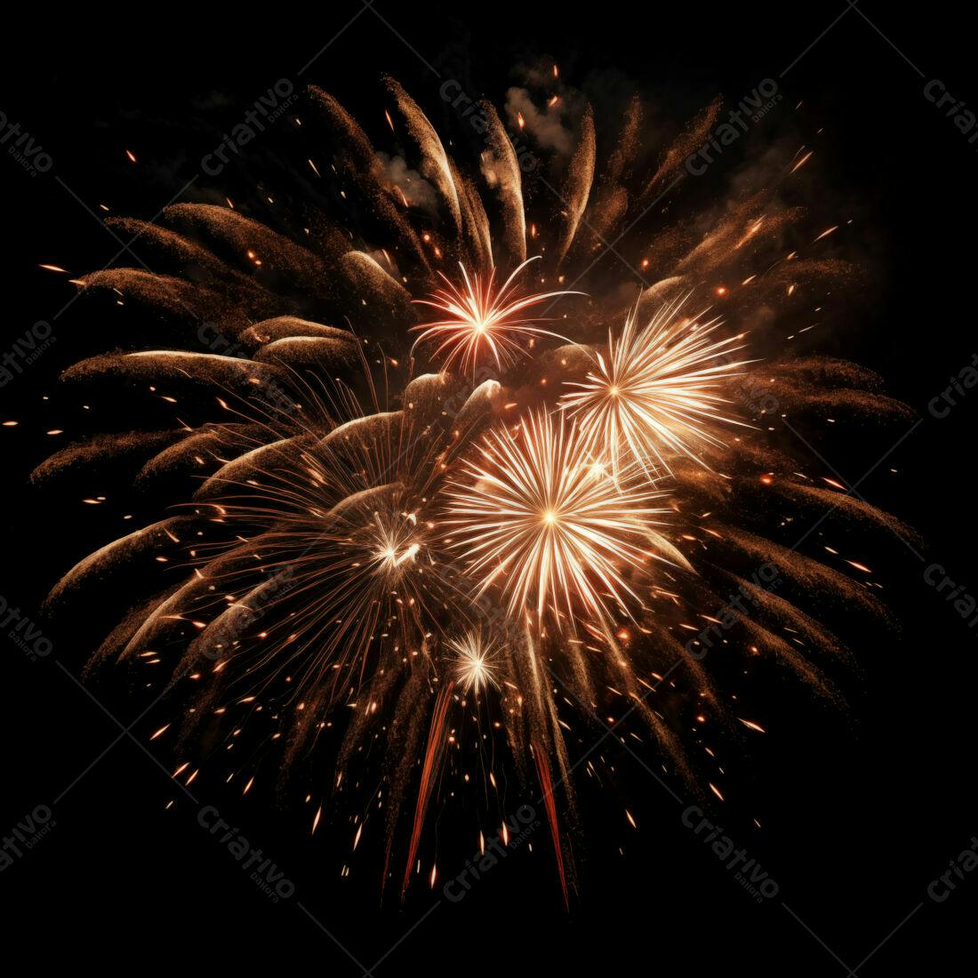 Textura Fogo de Artifício Dourado para Fundo