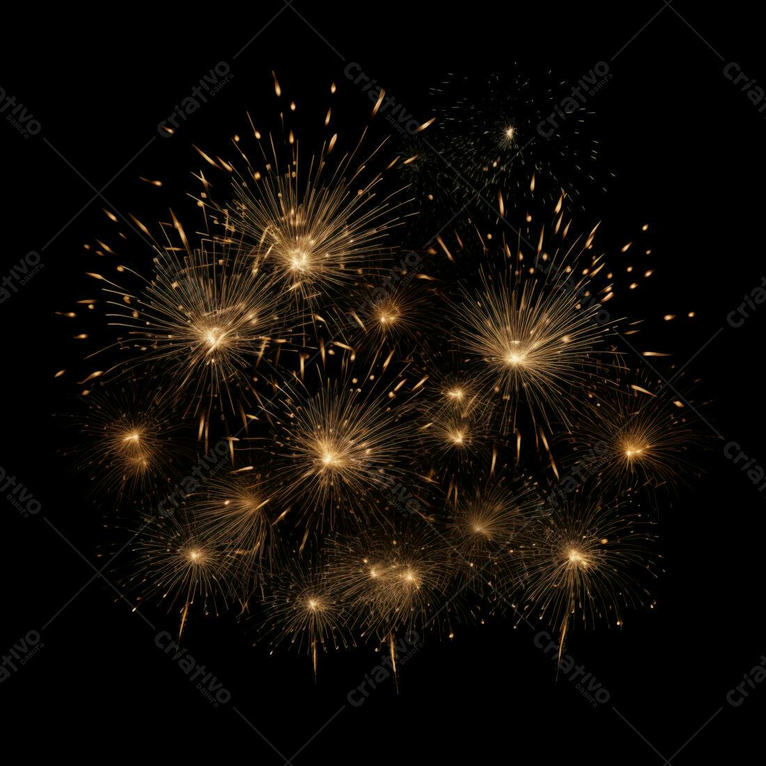 Textura Fogo de Artifício Dourado para Fundo