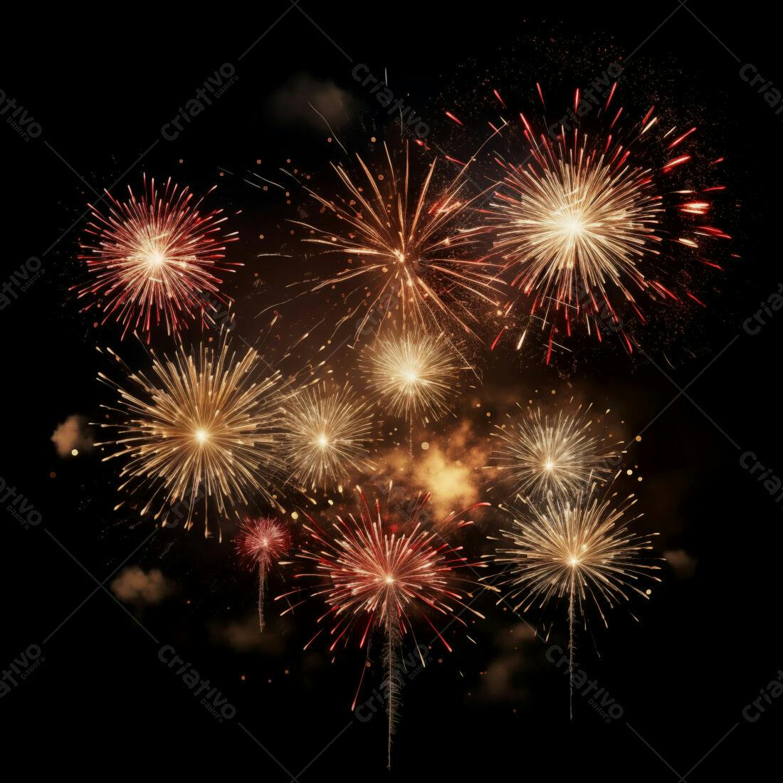 Textura Fogo de Artifício para Fundo Festivo