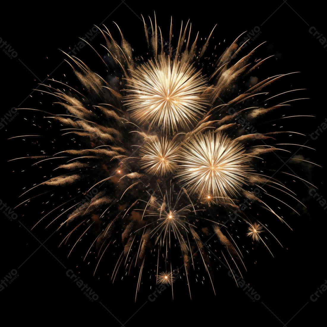 Textura Fogo de Artifício Dourado para Fundo