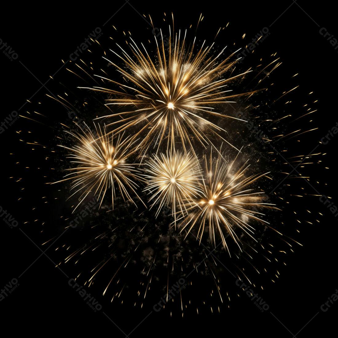 Textura Fogo de Artifício Dourado para Fundo