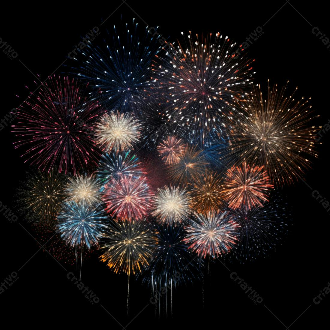 Textura Fogo de Artifício Festivo para Fundo