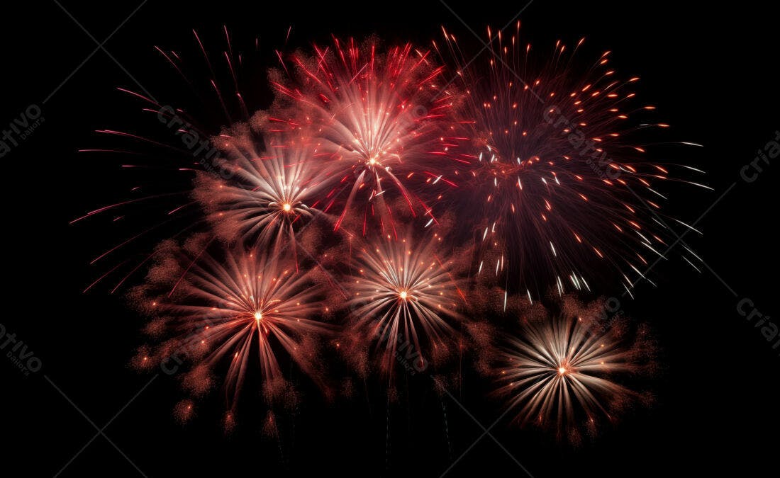 Textura Fogo de Artifício Vermelho e Branco para Fundo