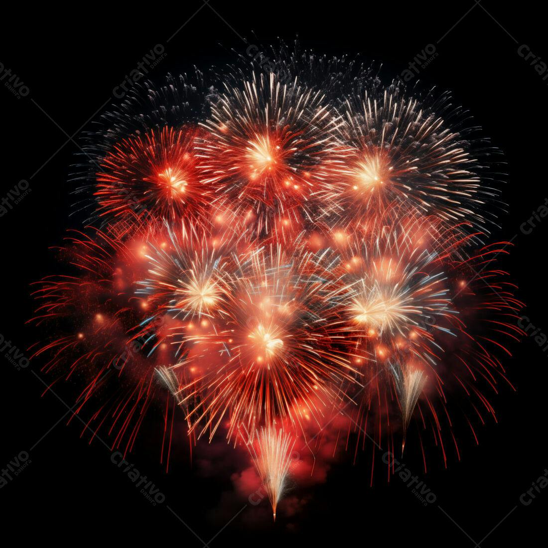 Textura Fogo de Artifício Vermelho e Branco para Fundo