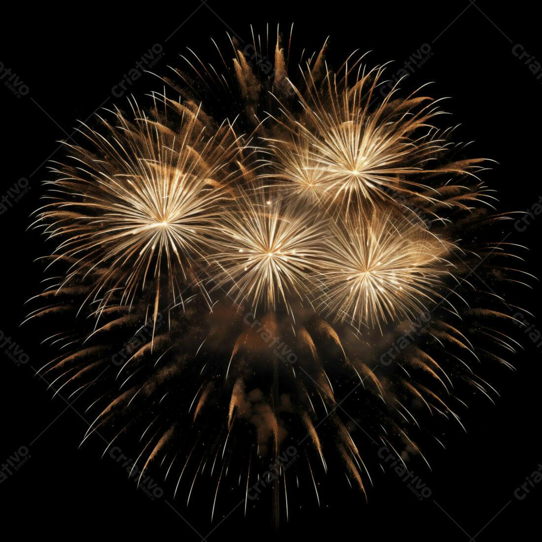 Textura Fogo de Artifício Dourado para Fundo