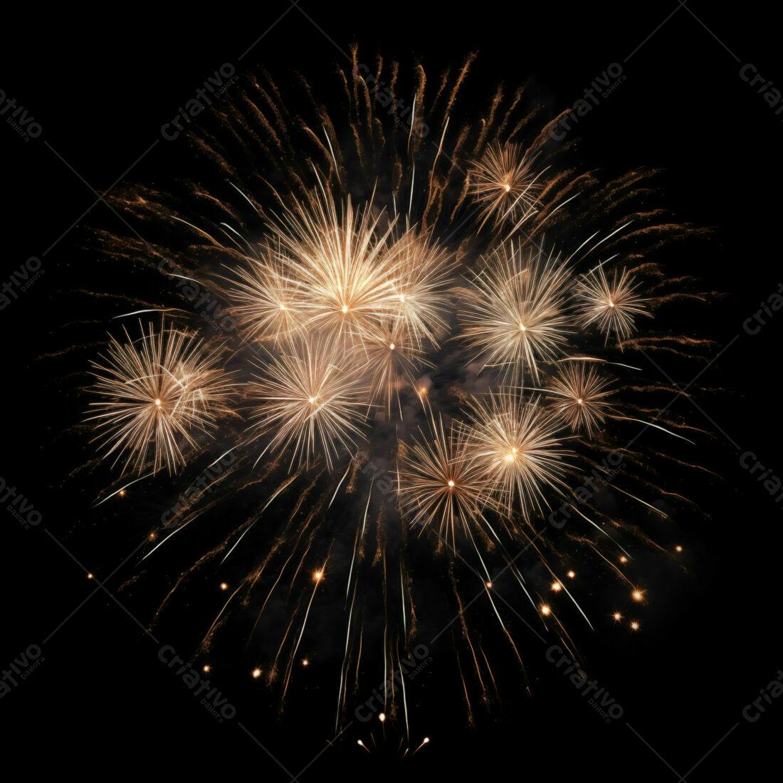 Textura Fogo de Artifício Dourado para Fundo