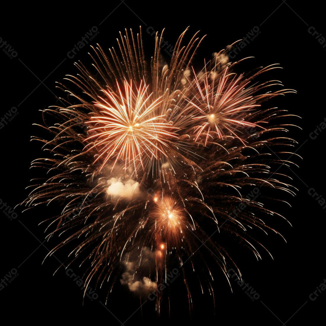Textura Fogo de Artifício Dourado para Fundo