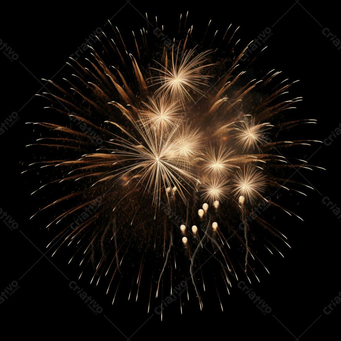 Textura Fogo de Artifício Dourado para Fundo