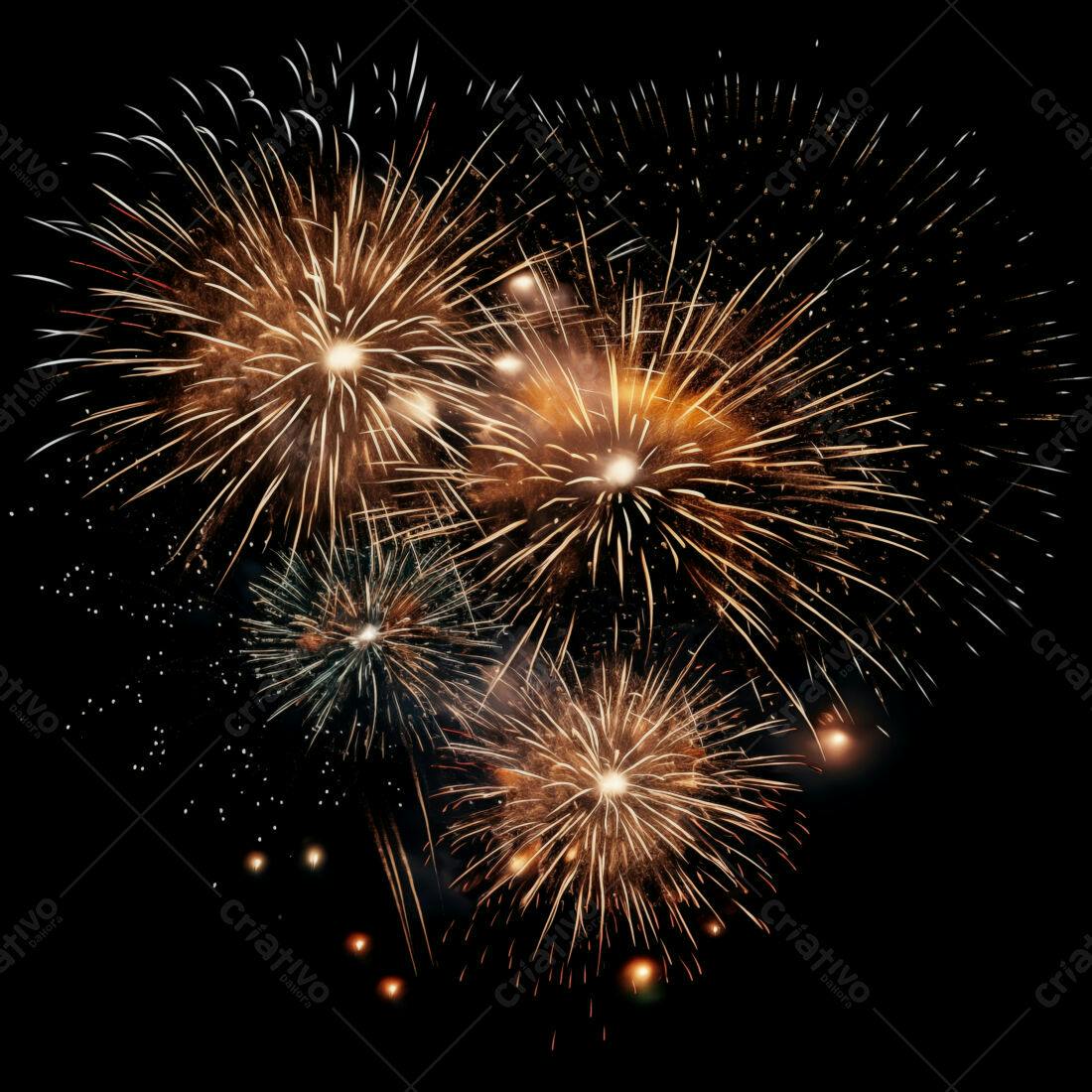Textura Fogo de Artifício Dourado para Fundo