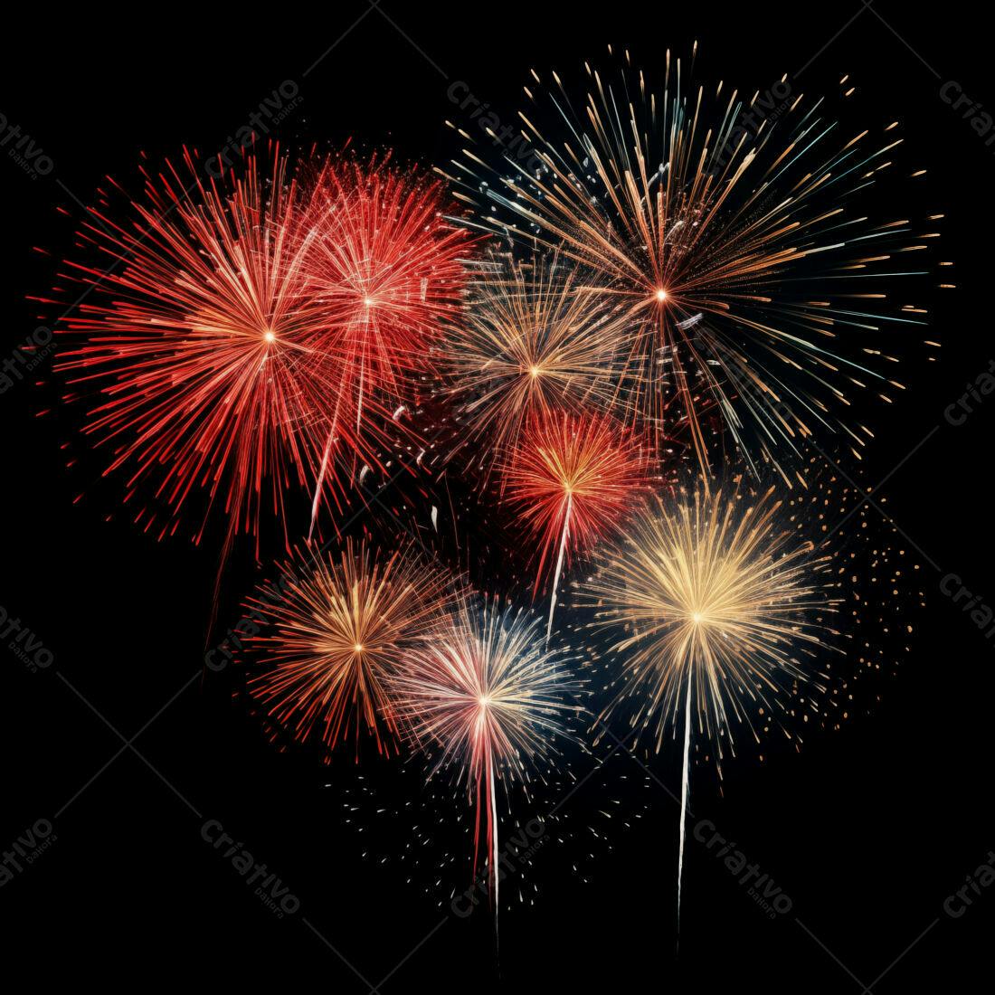 Textura Fogo de Artifício para Fundo Festivo