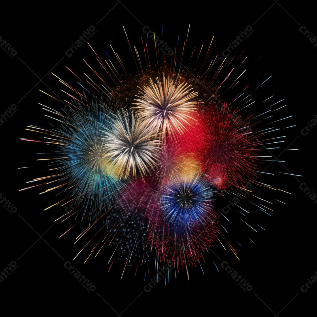 Textura Fogos de Artifício Coloridos para Fundo