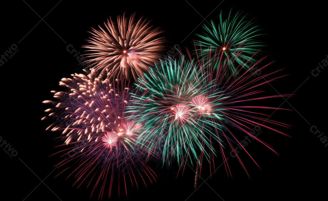 Textura Fogo de Artifício para Fundo Festivo