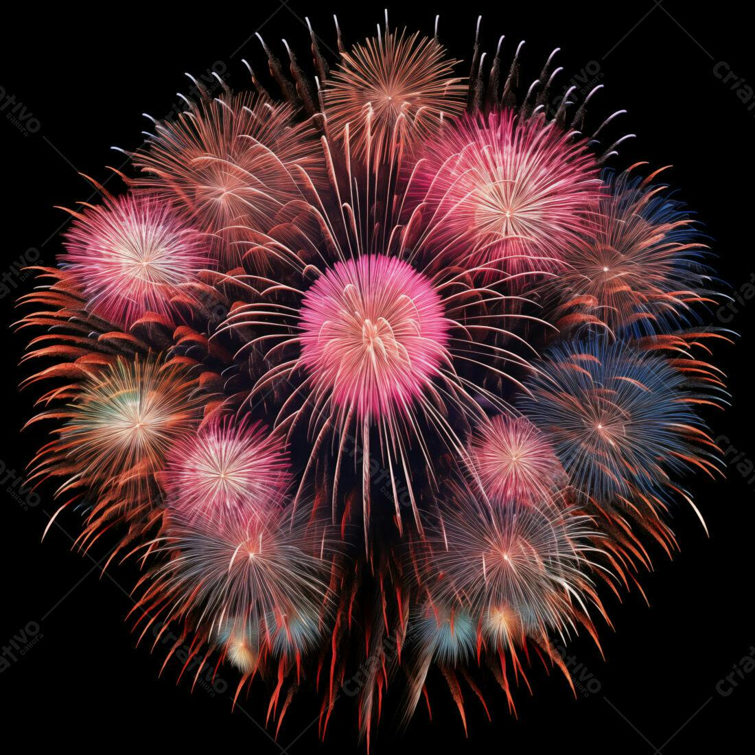 Textura Fogos de Artifício Coloridos para Fundo