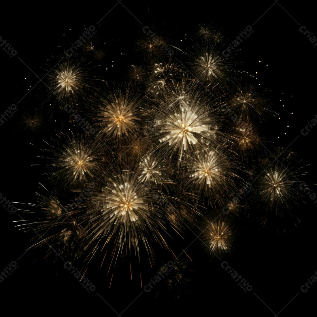Textura Fogo de Artifício Dourado para Fundo