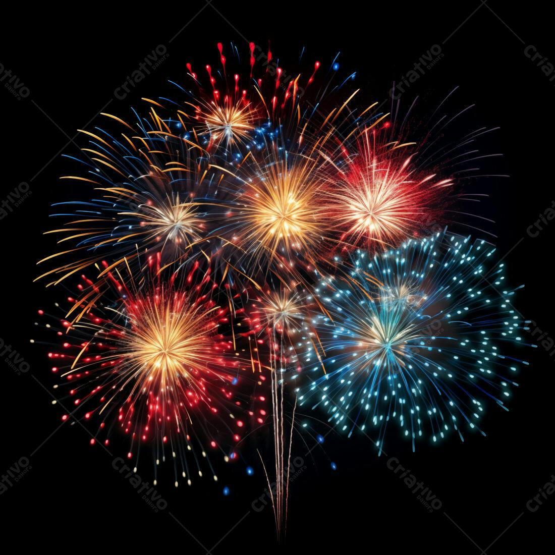Textura Fogo de Artifício para Fundo Festivo